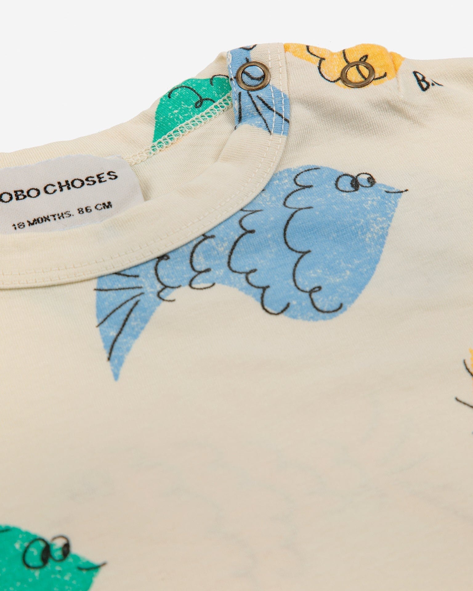 bobo choses multicolor fish all over baby t-shirt - Little