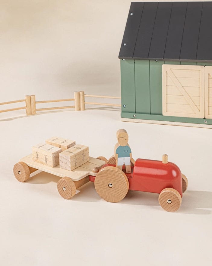 Little coco village play wooden farm tractor