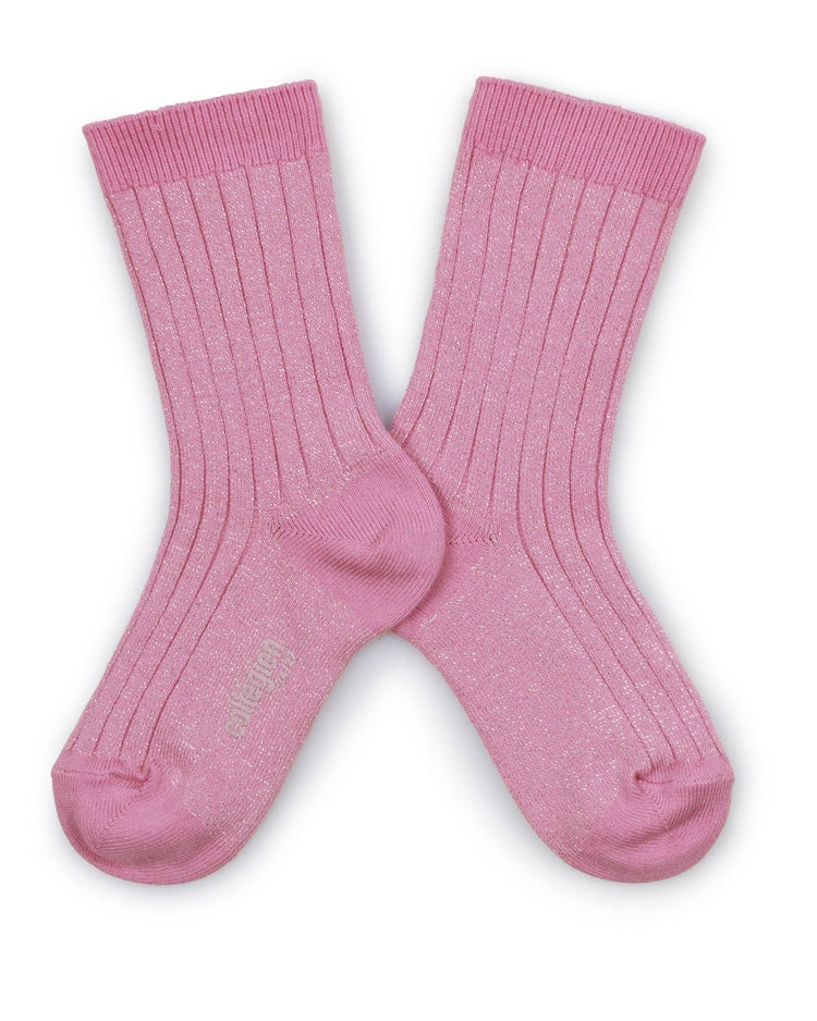 Little collégien accessories victoire crew socks in rose bonbon