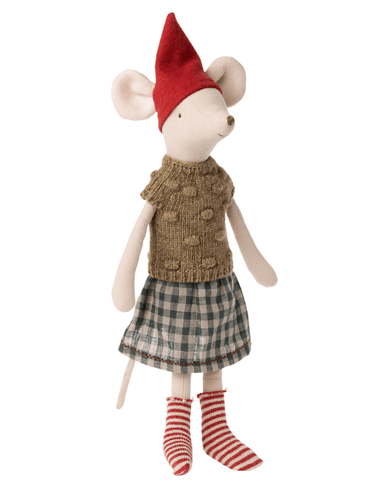 Little maileg play medium christmas mouse girl