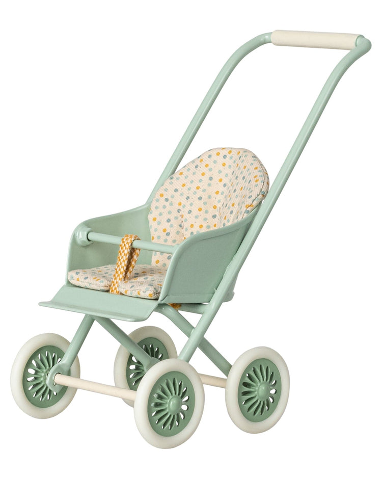 Little maileg play micro stroller in mint