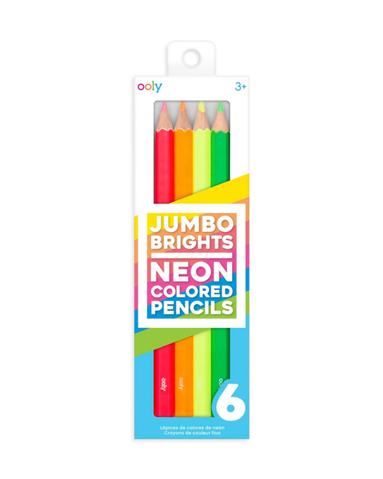 Little ooly play jumbo brights neon colored pencils