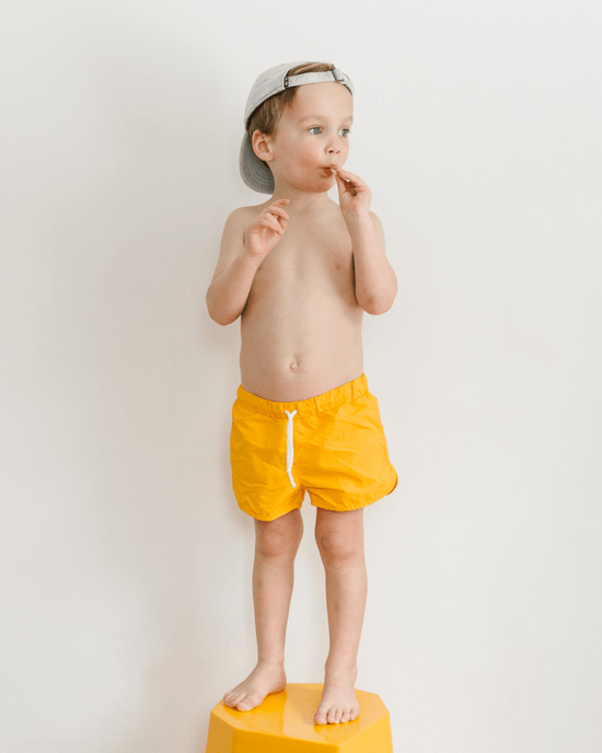 Little sunchild kids bahia swim short in sunset